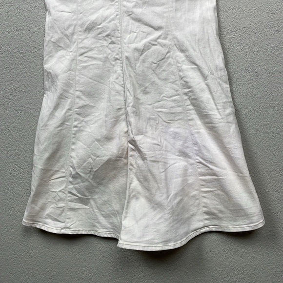 L’Agence Kailani Mermaid Skirt Denim Maxi Macadamia Cream DEFECT Sz 25 - Picture 5 of 13